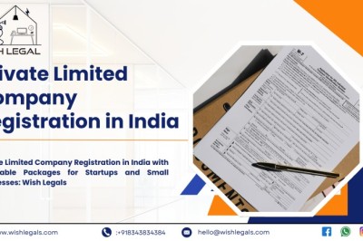 Private Limited Company Registration in India with Affordable Packages for Startups and Small Businesses: Wish Legals